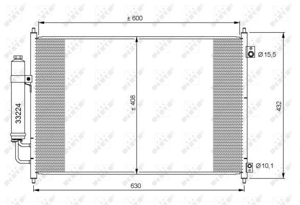 Condensador, aire acondicionado NRF B.V. ref. 35873