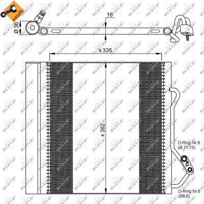 Condensador, aire acondicionado NRF B.V. ref. 35874