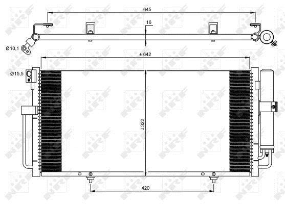 Condensador, aire acondicionado NRF B.V. ref. 35875