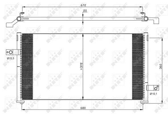 Condensador de climatização NRF B.V. ref. 35877