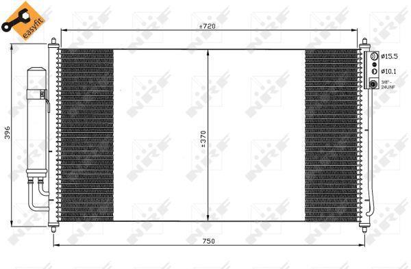 Condensador, aire acondicionado NRF B.V. ref. 35878