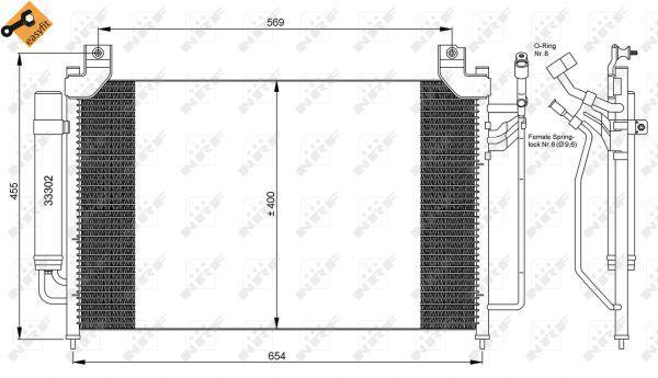 Condensador, aire acondicionado NRF B.V. ref. 35881