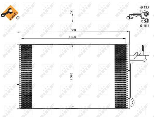 Condensador, aire acondicionado NRF B.V. ref. 35882