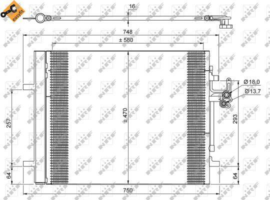 Condensador, aire acondicionado NRF B.V. ref. 35884