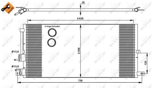 Condensador, aire acondicionado NRF B.V. ref. 35885