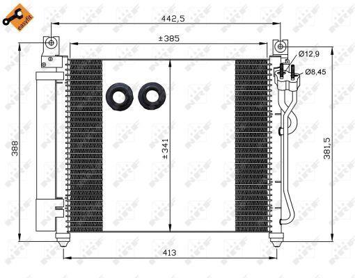 Condensador de climatização NRF B.V. ref. 35888