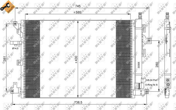 Condensador de climatização NRF B.V. ref. 35889