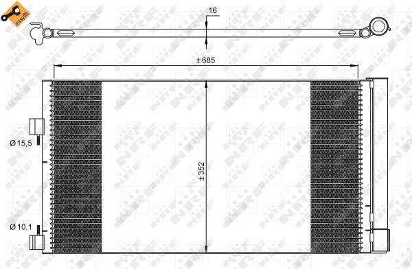 Condensador, aire acondicionado NRF B.V. ref. 35890