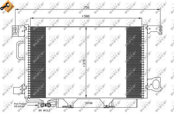 Condensador, aire acondicionado NRF B.V. ref. 35893