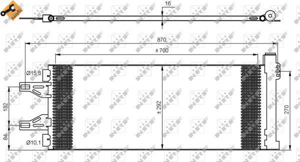 Condensador de climatização NRF B.V. ref. 35894