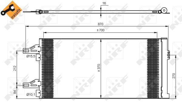 Condensador de climatização NRF B.V. ref. 35895