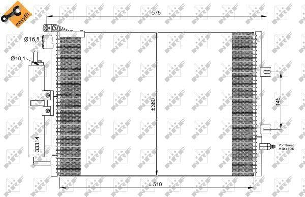 Condensador de climatização NRF B.V. ref. 35897