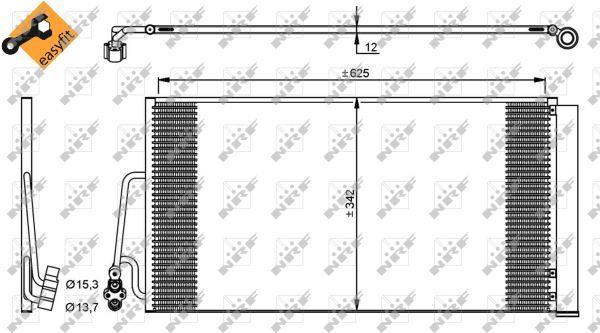 Condensador de climatização NRF B.V. ref. 35898
