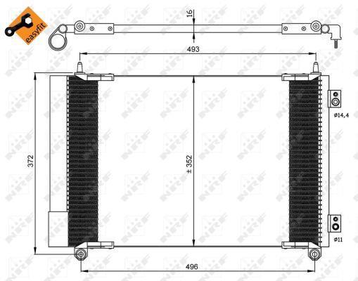 Condenseur, climatisation (Radiateur de climatisation) NRF B.V. 35899