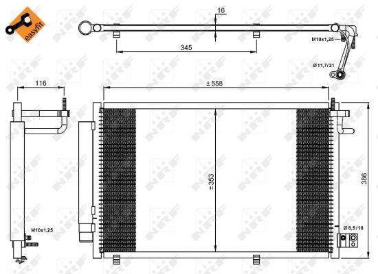 Condensador, aire acondicionado NRF B.V. ref. 35903