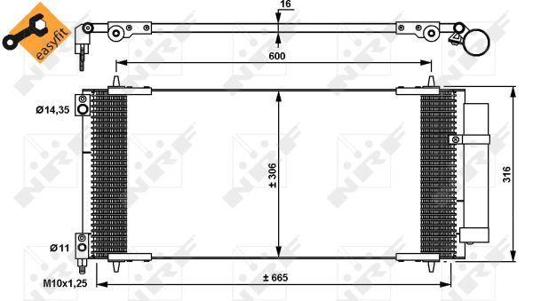 Condensador, aire acondicionado NRF B.V. ref. 35905