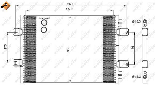 Condensador de climatização NRF B.V. ref. 35909