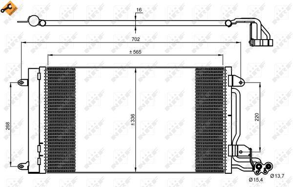 Condensador, aire acondicionado NRF B.V. ref. 35910
