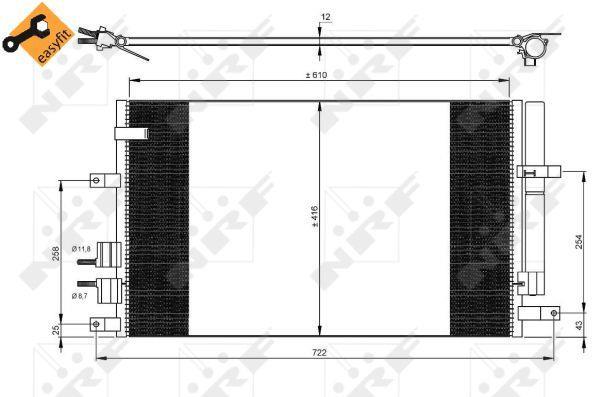 Condensador, aire acondicionado NRF B.V. ref. 35911