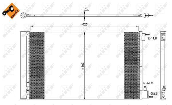 Condensador, aire acondicionado NRF B.V. ref. 35912