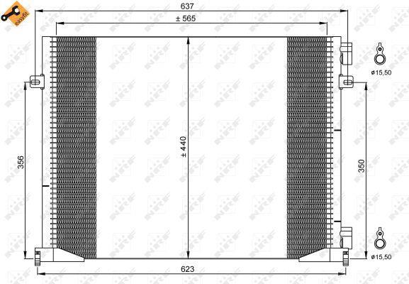 Condensador, aire acondicionado NRF B.V. ref. 35914