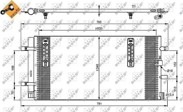 Condensador, aire acondicionado NRF B.V. ref. 35916