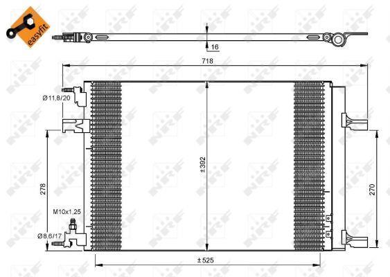Condensador, aire acondicionado NRF B.V. ref. 35918