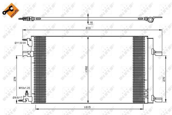 Condensador, aire acondicionado NRF B.V. ref. 35919