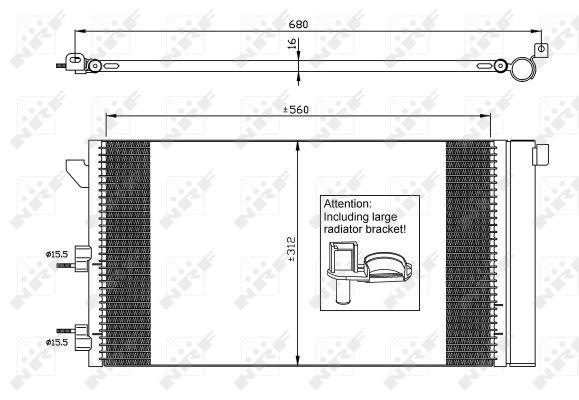 Condensador, aire acondicionado NRF B.V. ref. 35921