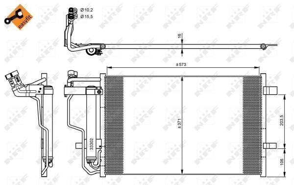 Condensador, aire acondicionado NRF B.V. ref. 35922