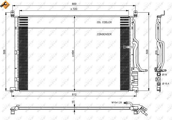 Condensador, aire acondicionado NRF B.V. ref. 35923
