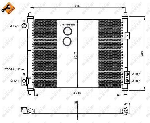 Condensador, aire acondicionado NRF B.V. ref. 35926