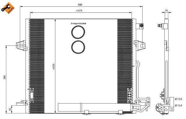 Condensador, aire acondicionado NRF B.V. ref. 35927