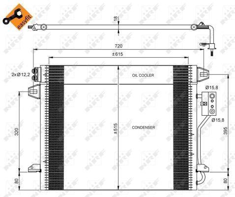 Condensador, aire acondicionado NRF B.V. ref. 35928