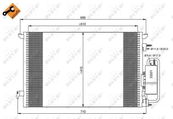 Condensador, aire acondicionado NRF B.V. ref. 35929
