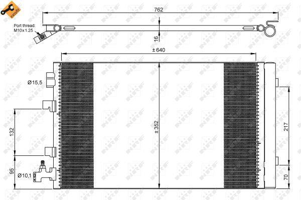 Condenseur, climatisation (Radiateur de climatisation) NRF B.V. ref. 35932