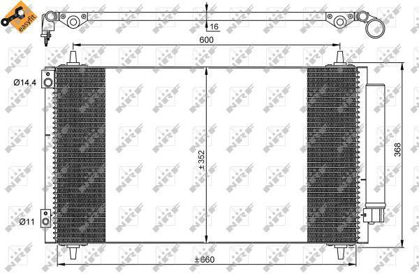 Condensador, aire acondicionado NRF B.V. ref. 35935