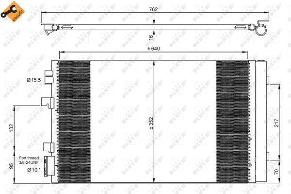 Condensador, aire acondicionado NRF B.V. ref. 35938