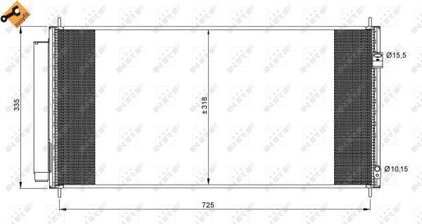 Condensador, aire acondicionado NRF B.V. ref. 35943