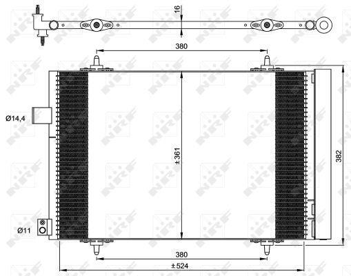 Condensador, aire acondicionado NRF B.V. ref. 35946