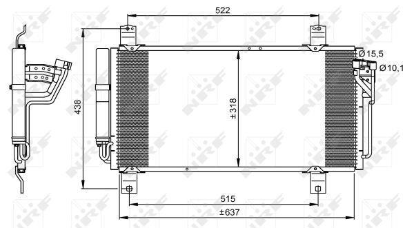 Condensador, aire acondicionado NRF B.V. ref. 35949