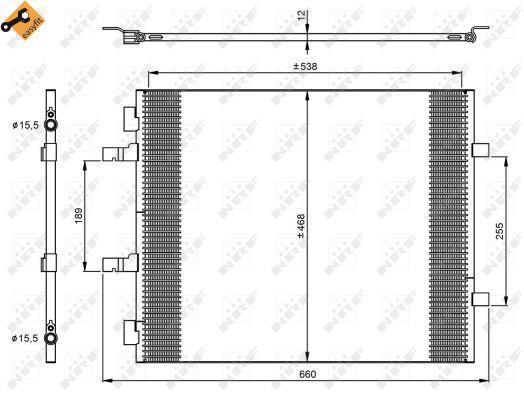 Condensador, aire acondicionado NRF B.V. ref. 35960