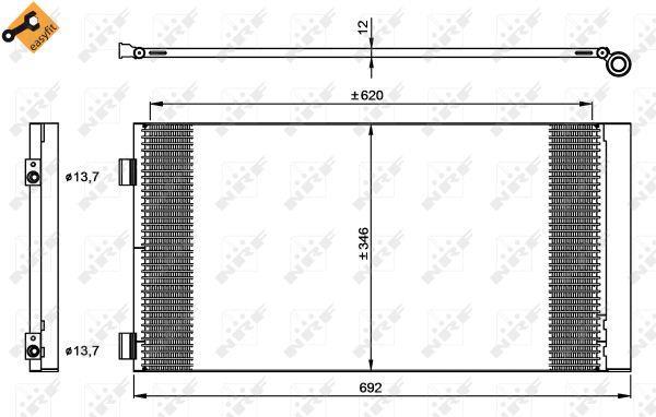 Condensador de climatização NRF B.V. ref. 35961