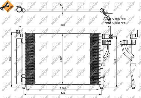 Condensador de climatização NRF B.V. ref. 35964