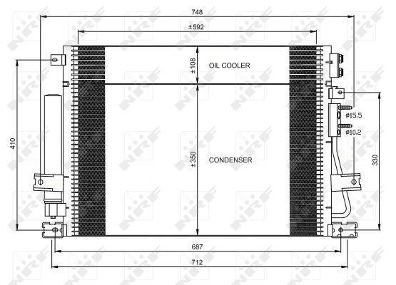 Condensador, aire acondicionado NRF B.V. ref. 35966