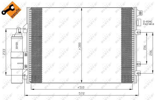 Condensador, aire acondicionado NRF B.V. ref. 35967