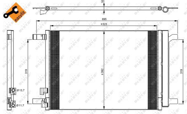 Condensador de climatização NRF B.V. ref. 35968