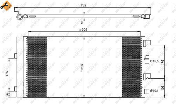 Condensador, aire acondicionado NRF B.V. ref. 35969