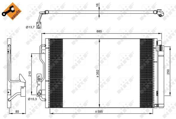 Condensador, aire acondicionado NRF B.V. ref. 35970