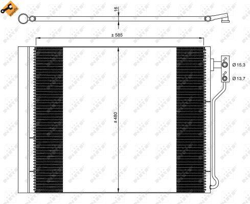 Condensador, aire acondicionado NRF B.V. ref. 35971